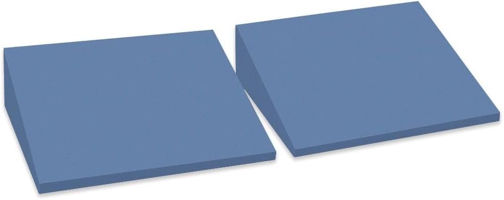 StrongTek XL Foam Yoga Wedge Blocks, Black, Set of 2, 16.5° Incline, 13″ × 12.75″ × 3.75″, for Yoga, Stretching, Squats & Physical Therapy