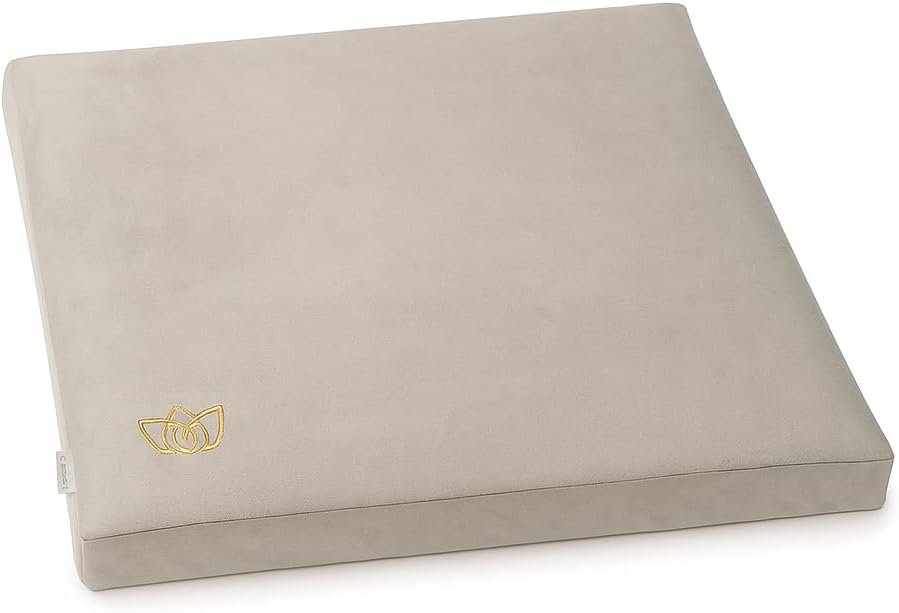 Florensi Meditation Cushion – Comfortable Floor Pillow – Traditional Tibetan Meditation Pillow with Beautiful Velvet Cover – Large Floor Cushion Seating for Adults – Premium Yoga Buckwheat Bolster