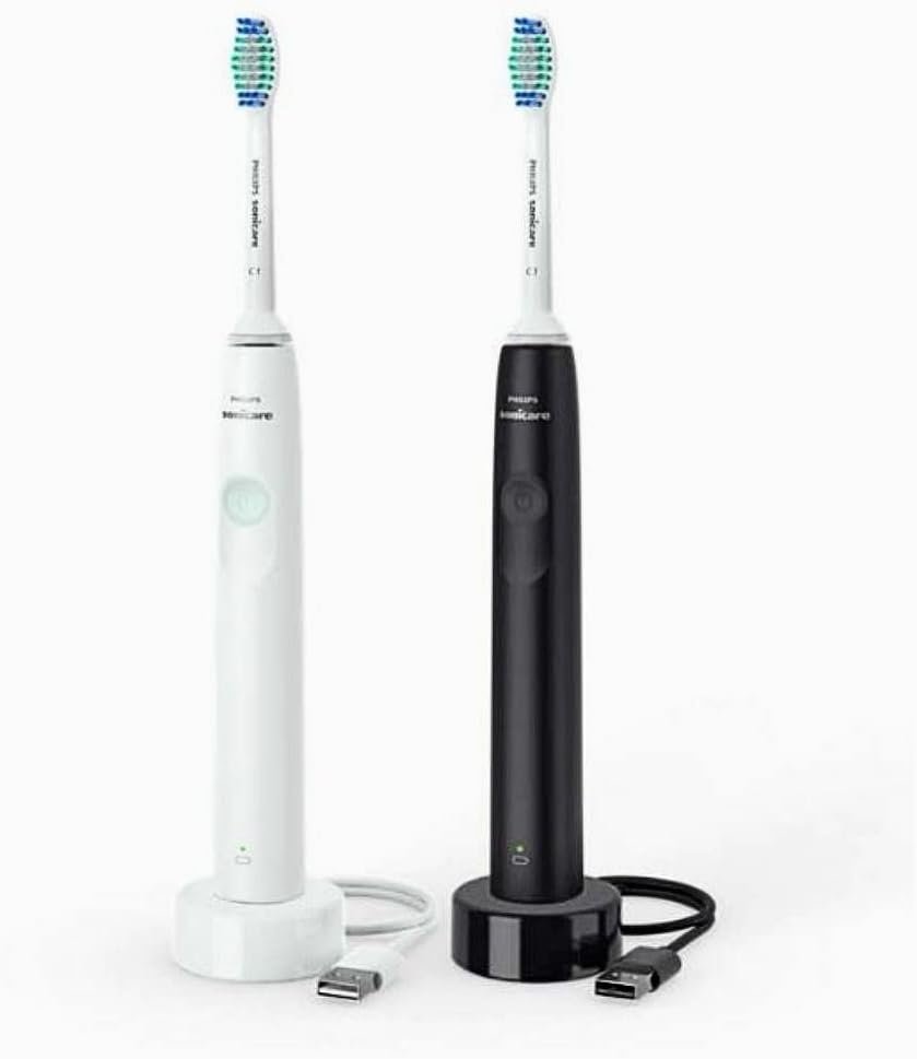 Philips Sonicare HX3665/04 Series 2300 Rechargeable Electric Toothbrush with Dynamic Cleaning Action, Built-in Quadpacer & SmarTimer – (Black and White)