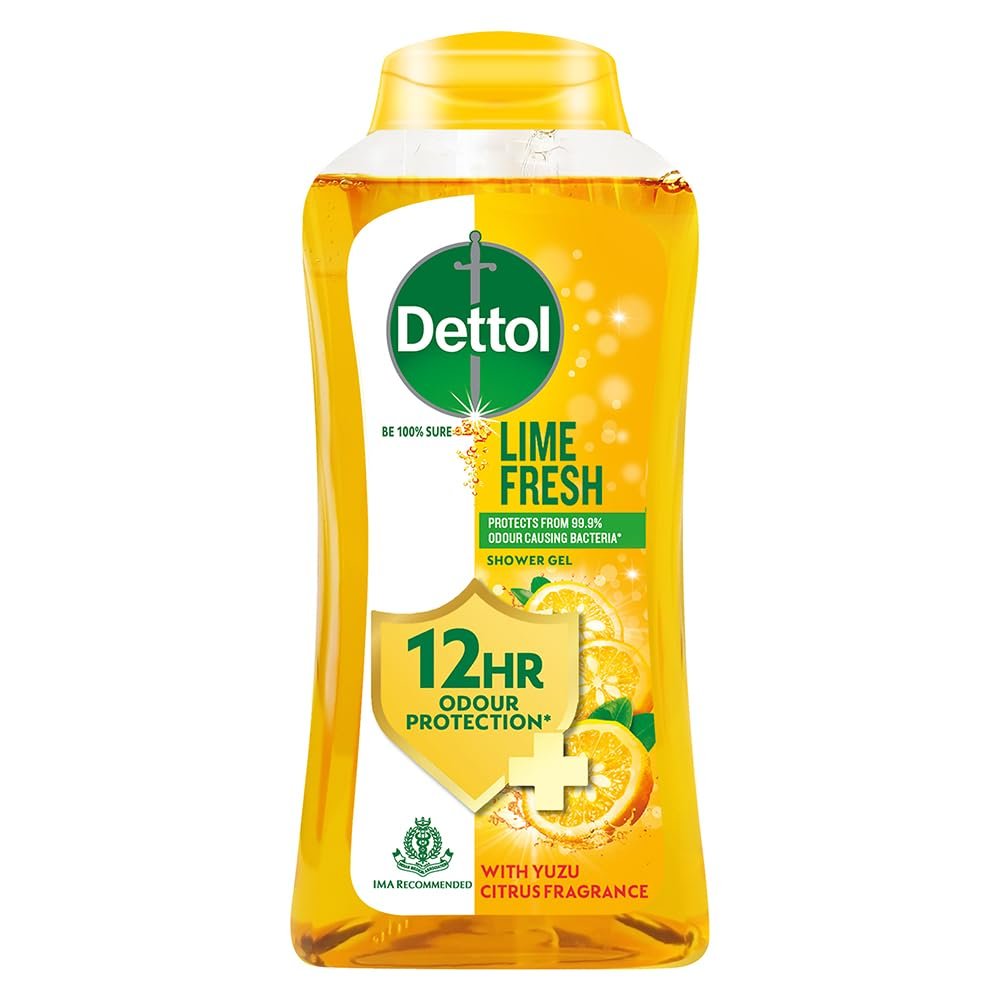 Dettol Body Wash and Shower Gel | Lime Fresh | For Women and Men | 250ml (8.45 fl oz)