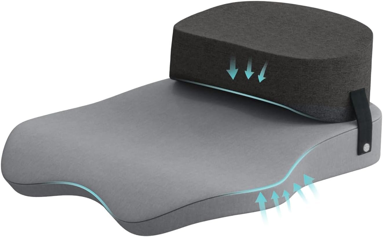 Seat Cushion for Office Chairs – Cross Legged Yoga Meditation Cushion Floor Pillows Yoga Enthusiasts Chair Cushion for Adults Long Sitting, Detachable of 2 PCS