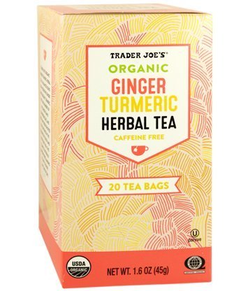 Trader Joe’s Organic Ginger Turmeric Herbal Tea 20 tea bags (Pack of 3)