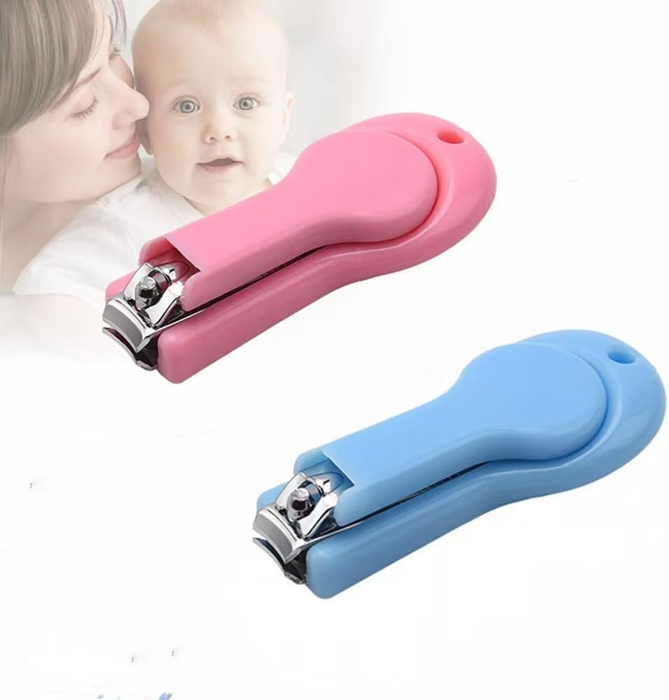 Baby Nail Clippers，2 Pack Nail Clippers，for Trimming Baby’s Fingers or Toes，Blue and Pink Toddler Nail Clipper，Be Suitable for；Infant, Toddler, Kids