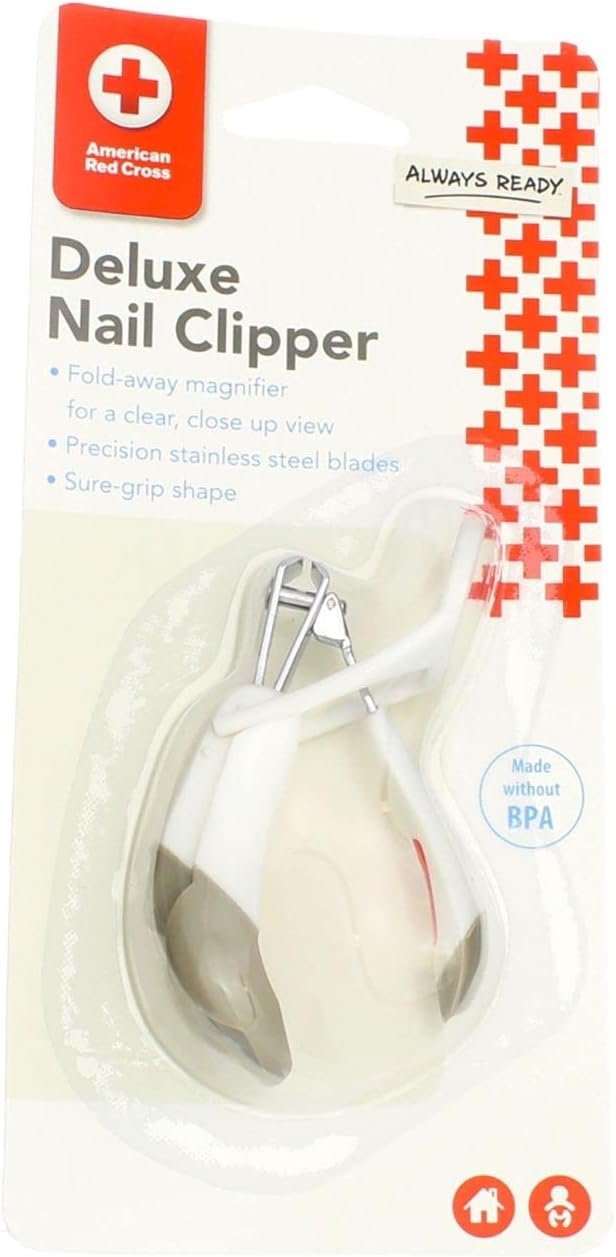 The First Years American Red Cross Deluxe Nail Clipper with Magnifier – 2 Count