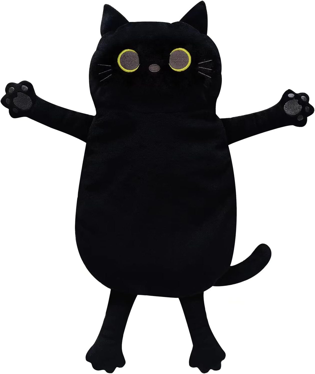 Microwave Heating Pad for Pain Relief, 17″ x 9″ Microwavable Heating Pads for Cramps, Back Pain, Neck Shoulder, Muscles, Knee, Joints, Natural Heat Pack Moist Heat, Black Cat