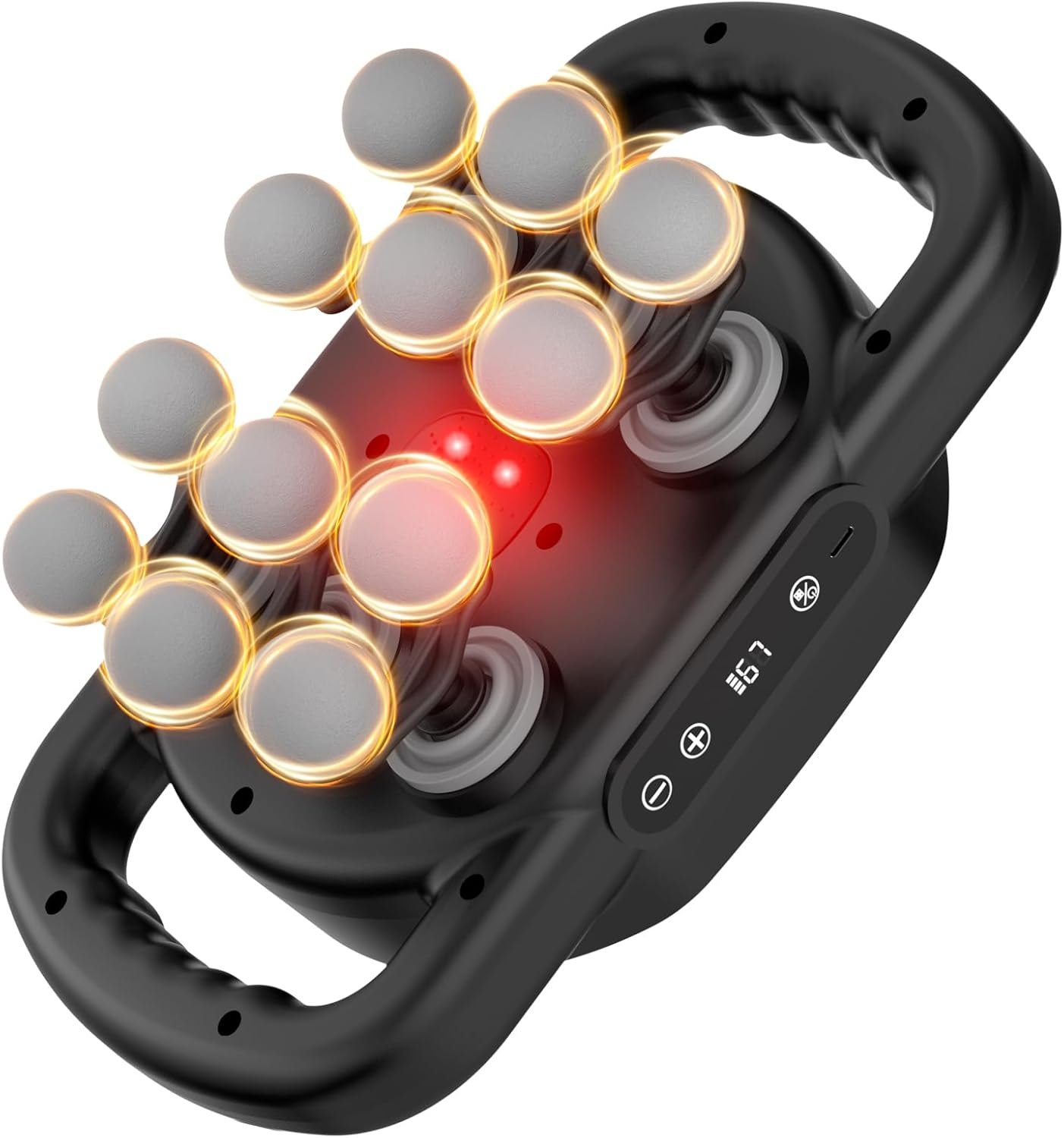 12 Head Massage Gun Deep Tissue,Cordless Electric Massager with 9 Levels 9 Modes,Back Massager Tool for Neck/Shoulder/Arm/Hand/Leg/Foot Full Body Muscle Pain Relief,Office Home Gym Indoor Use