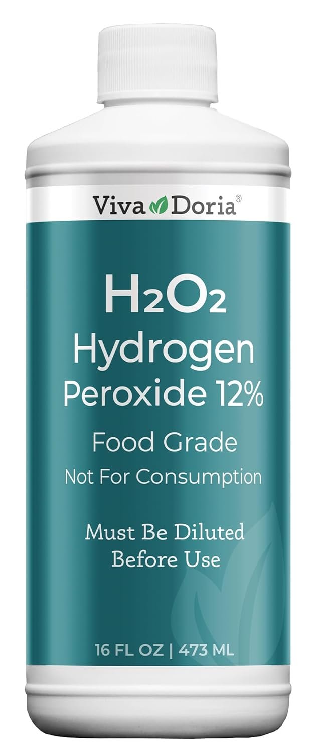 Viva Doria Hydrogen Peroxide 12 Percent Aqueous Solution – Food Grade, 16 Fl Oz