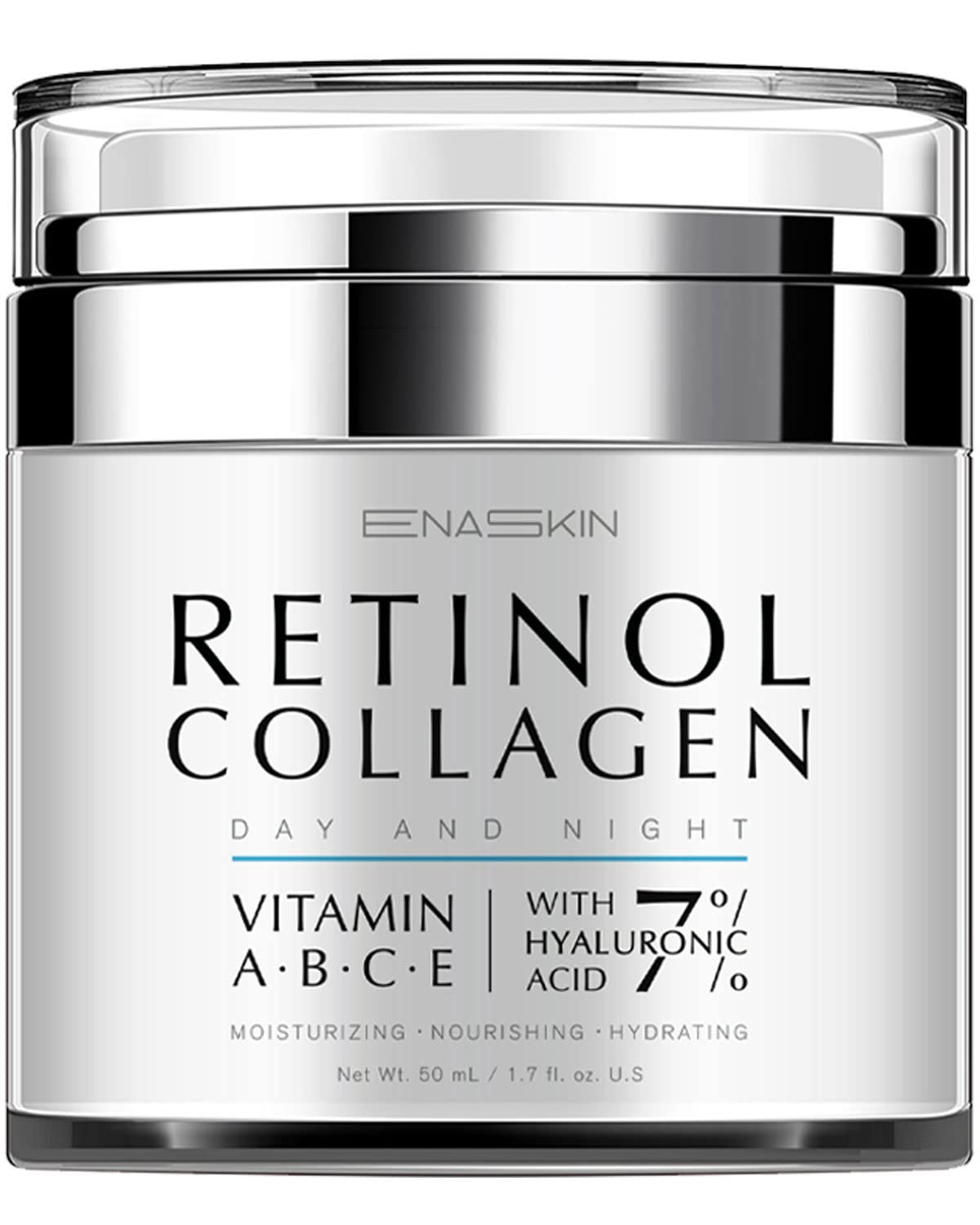 EnaSkin Retinol Cream for Wrinkles: Face Neck Collagen Cream for Tightening Skin – Anti Aging Facial Moisturizer Day and Night for Women and Men 1.7 Fl OZ