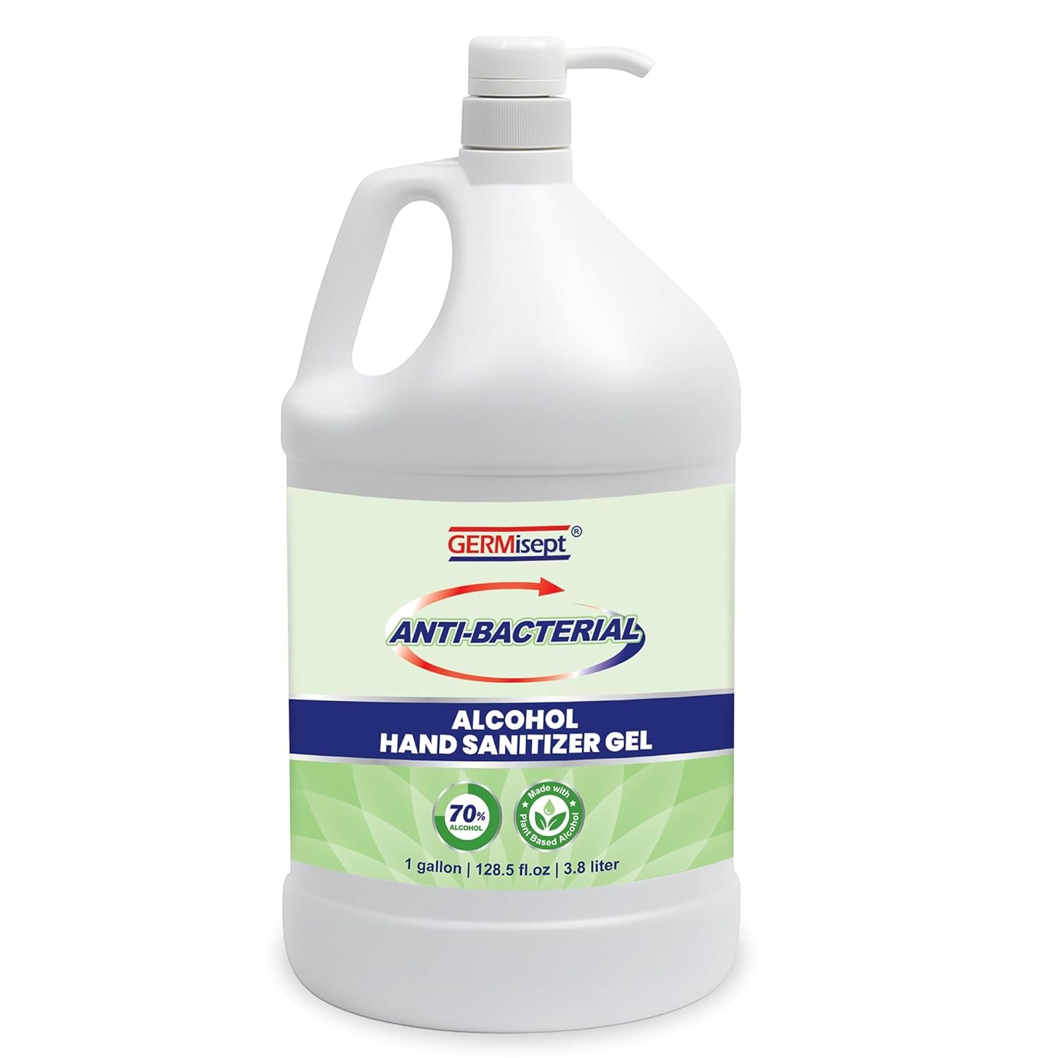 Hand Sanitizer Gel with Pump – 70% Alcohol Bulk Hand Sanitizer – Moisturizing, Quick-Dry, Non-Sticky Formula – Refillable Bottle for Home, Office, School, Business Use (128 Fl Oz (Pack of 1))