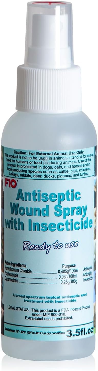 F10 Antiseptic Wound Care Spray for Reptiles, Birds, Small Animals & Exotic Animals. Prevents Infection – 100ml