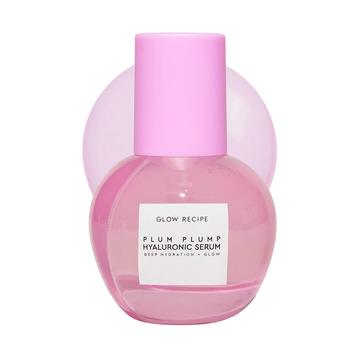 Glow Recipe Plum Plumping & Hydrating Hyaluronic Acid Korean Skin Care Serum – Antioxidant Anti Aging Face Serum + Vitamin B5 for Lasting Skin Barrier Repair & Firming Lines & Wrinkles – Vegan, 30ml