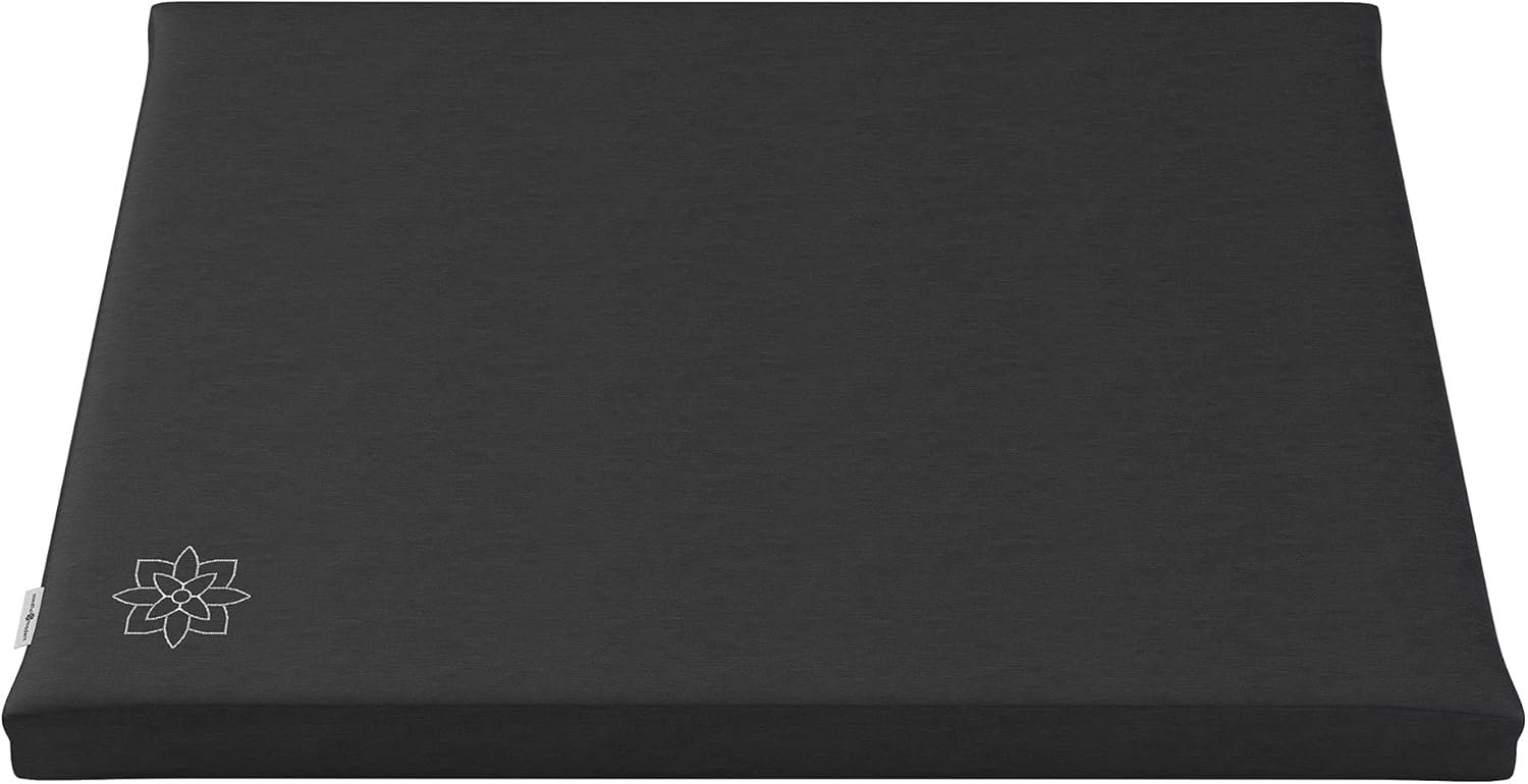 Mindful & Modern Zabuton Meditation Mat – Cotton Filled Yoga and Meditation Pad – Zabuton Meditation Cushion for Kneeling and Sitting Support – Large Rectangular Sitting Floor Pillow for Bench or Zafu