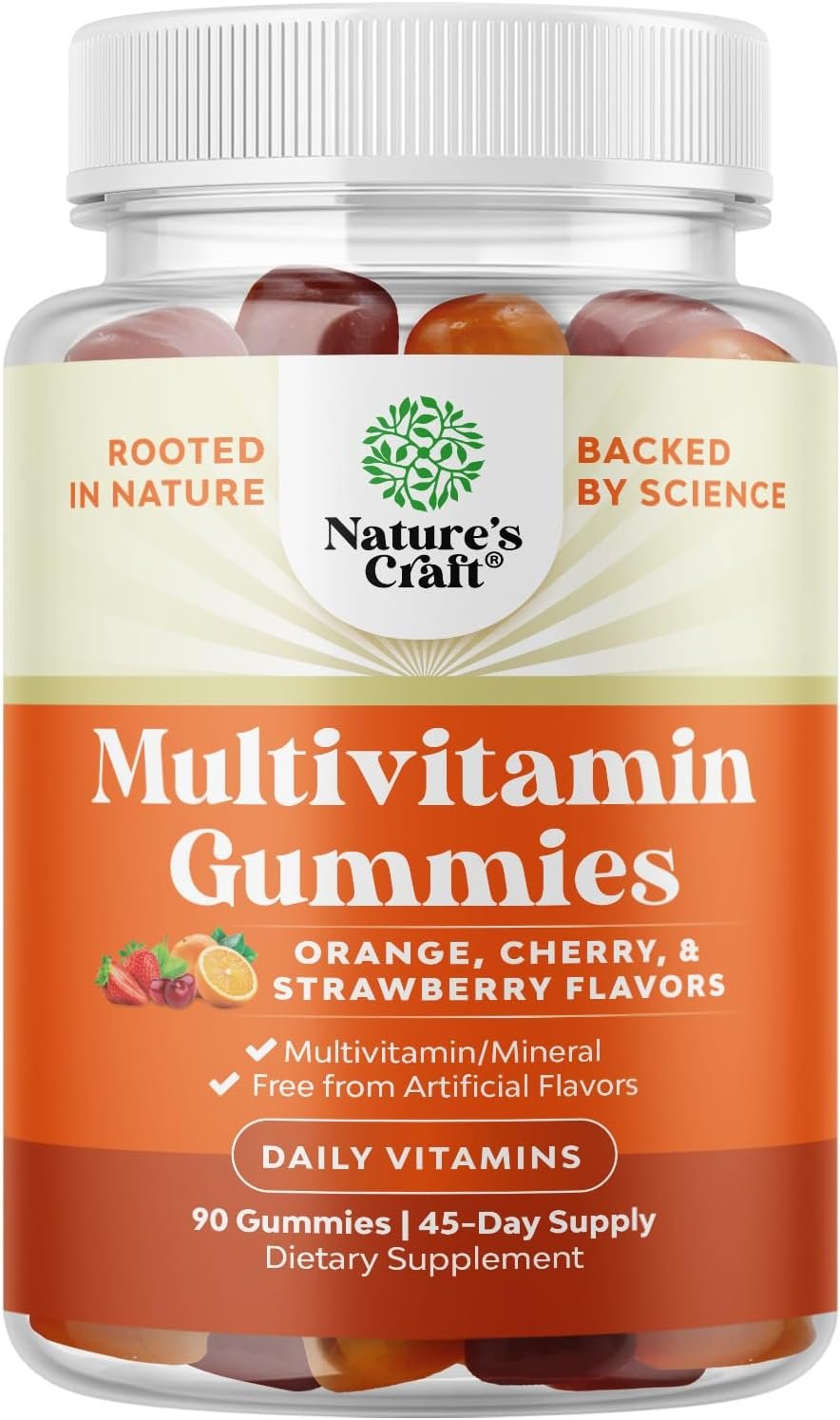 Multivitamin Gummies for Adults – Halal Multivitamin Gummy with B12 Biotin – Gelatin-Free Gummy Multivitamins for Men & Women – Vitamin Gummies with Zinc & Vitamin D – Non-GMO Gluten-Free – 90 Count