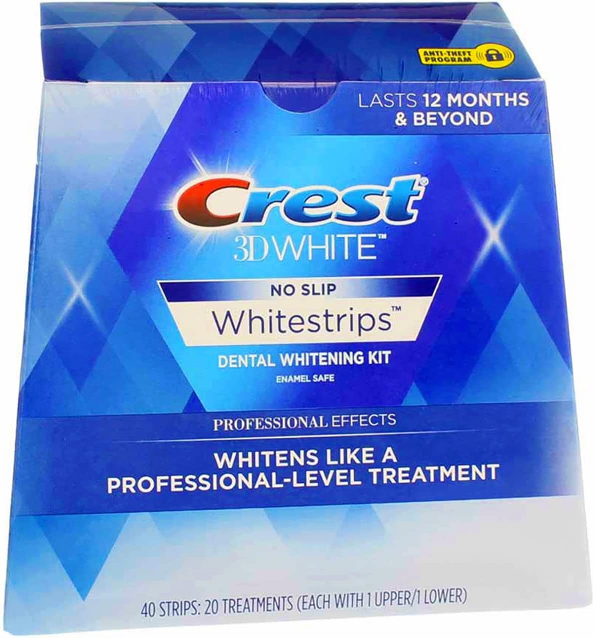 Crest 3D No Slip Whitestrips Professional Effects Teeth Whitening Kit 20 ea (Pack of 3)