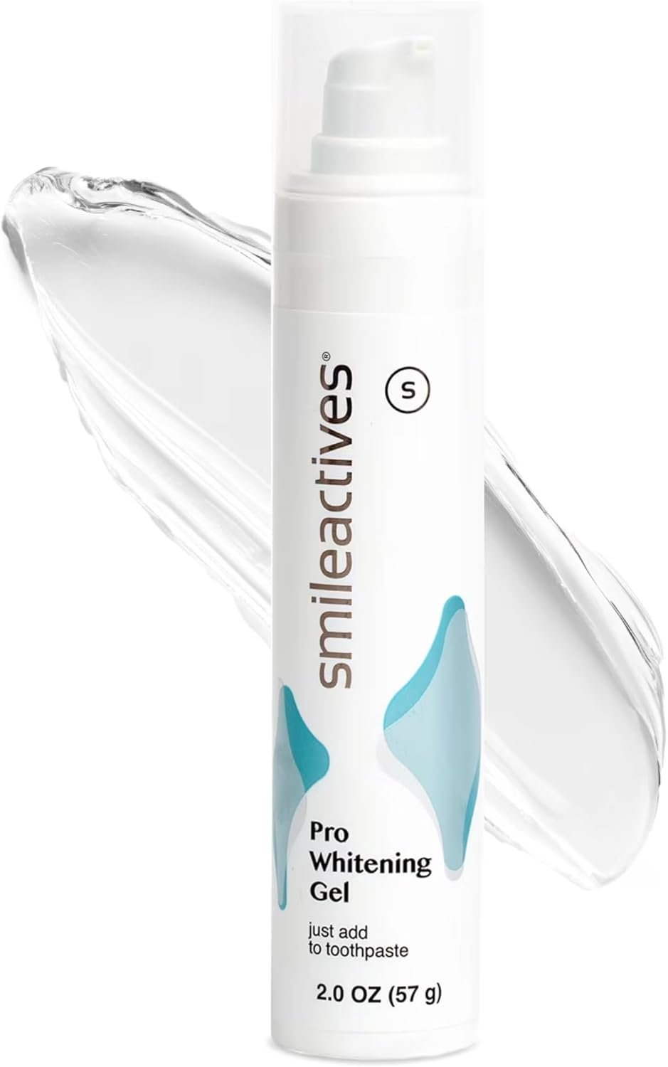 Smileactives Teeth Whitening Gel, Clinical-Grade Hydrogen Peroxide for Long Lasting White Teeth – Simply Add to Toothpaste to Permanently Remove Coffee Stains & More, 2 oz