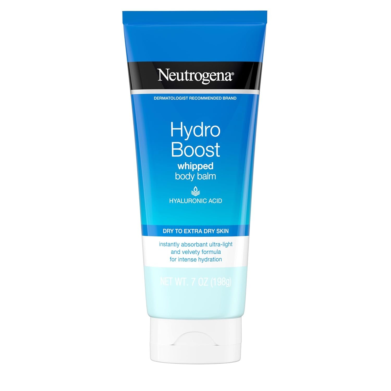 Neutrogena Hydro Boost Whipped Body Balm with Hyaluronic Acid, Hydrating for Dry to Extra Dry Skin, Lightweight, Daily Moisturizing, 7 Oz
