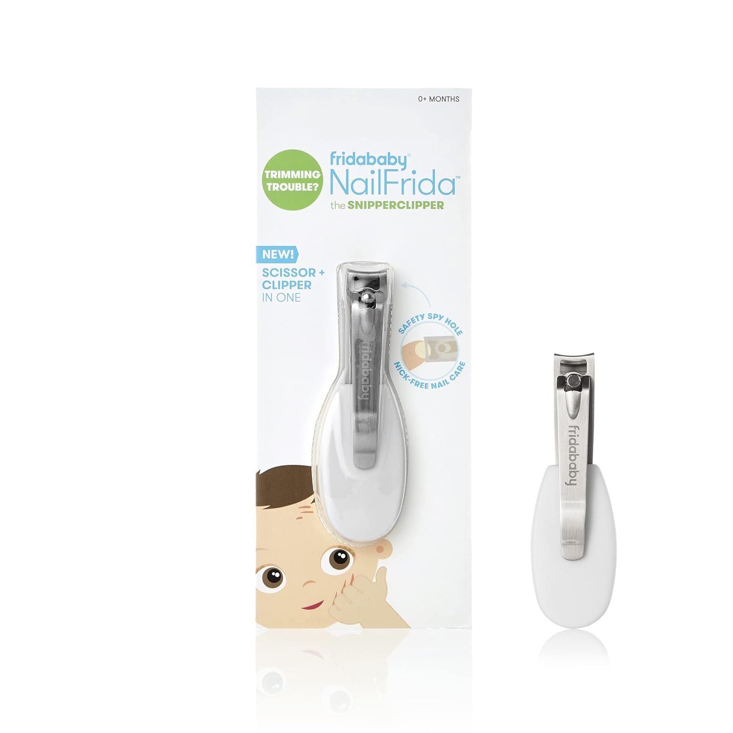 Frida Baby NailFrida The SnipperClipper, Baby Nail Clipper, Infant Nail Clipper for Baby with Safety Spyhole, for Newborns and up