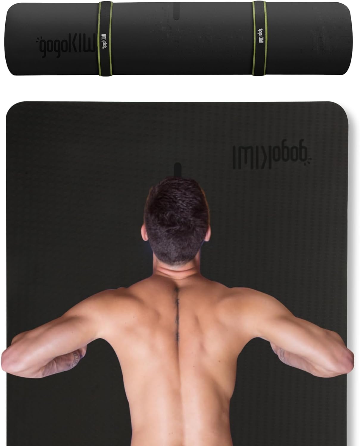 Extra Wide Yoga Mat for Men Women (72″L x 36″W) Non Slip Fitness & Exercise Mat with Alignment Marks for Yoga, Pilates, Floor Workouts