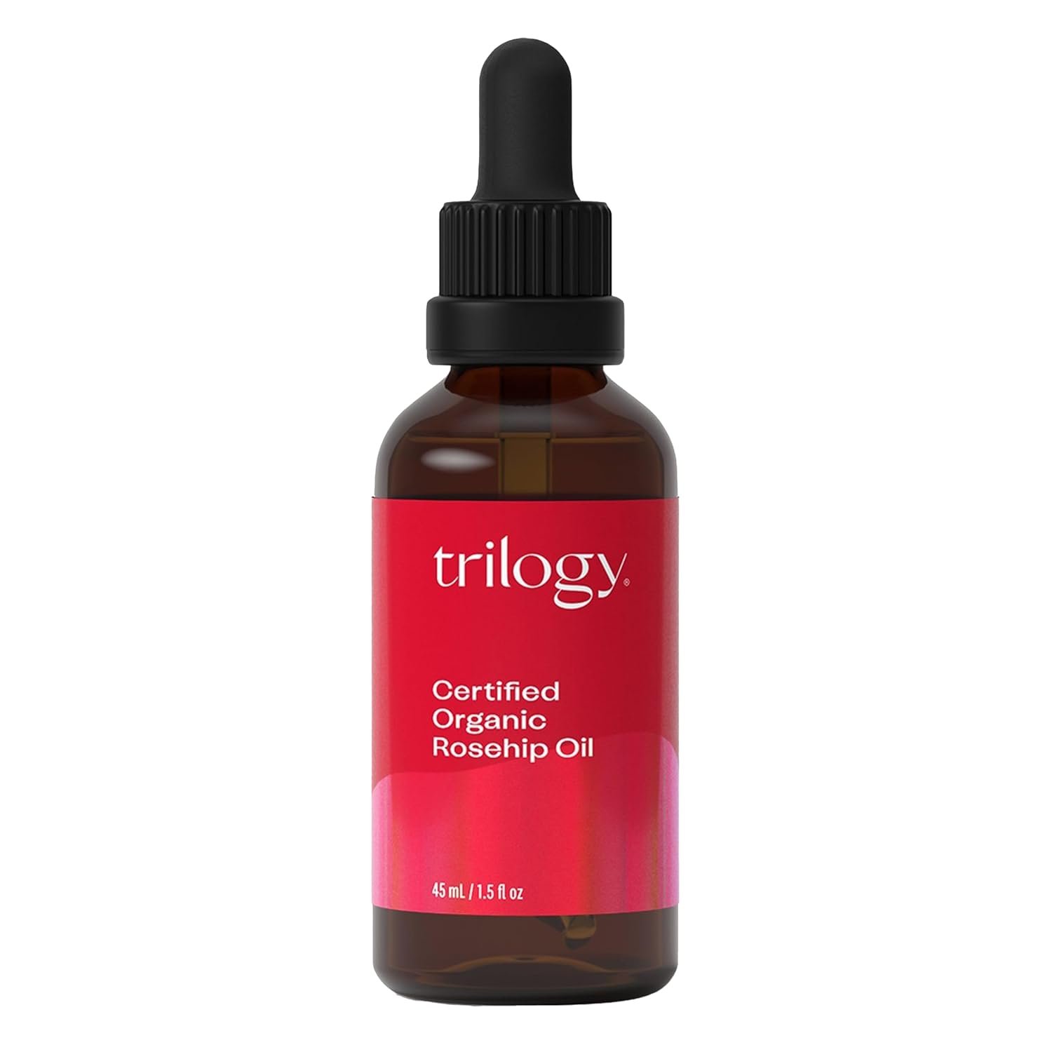 Trilogy Certified Organic Rosehip Oil – Pure Cold-Pressed Rosehip Seed Oil for Scars, Stretch Marks, Fine Lines & Wrinkles – With Omega 3, 6 & 9 for All Skin Types, USDA Certified, 1.52 Ounce
