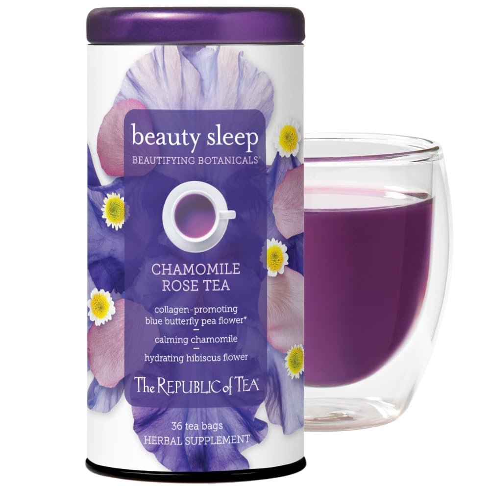 The Republic of Tea – Beautifying Botanicals® Beauty Sleep Chamomile Rose Herbal Tea Bags (36 count)