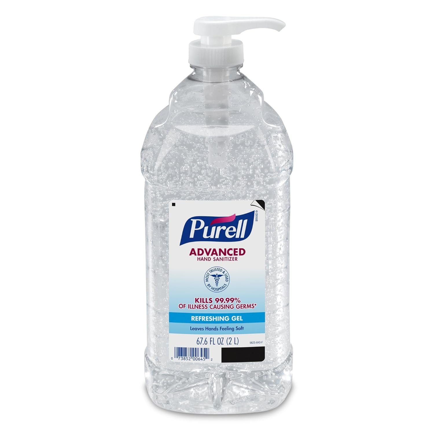 Purell Advanced Hand Sanitizer, Refreshing Gel, 2 Liter Hand Sanitizer Table Top Pump Bottles (Pack of 2) – 9625-02-EC