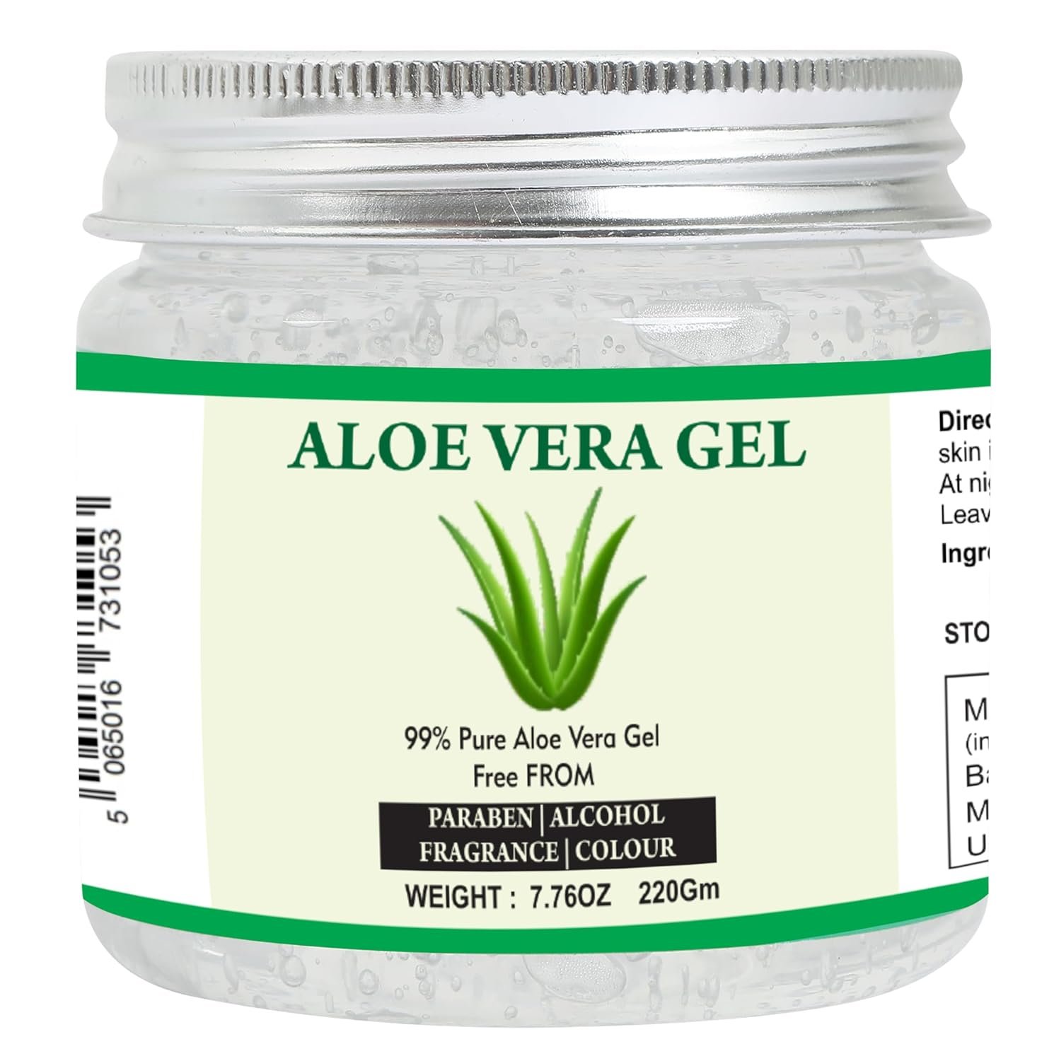 Aloe Vera Gel | 99% Pure Natural Aloe Gel | For Moisturizing Face Skin & Hair Care,Durable Moisturizing Hydrating Soothing | Non-Sticky (7.76 oz)