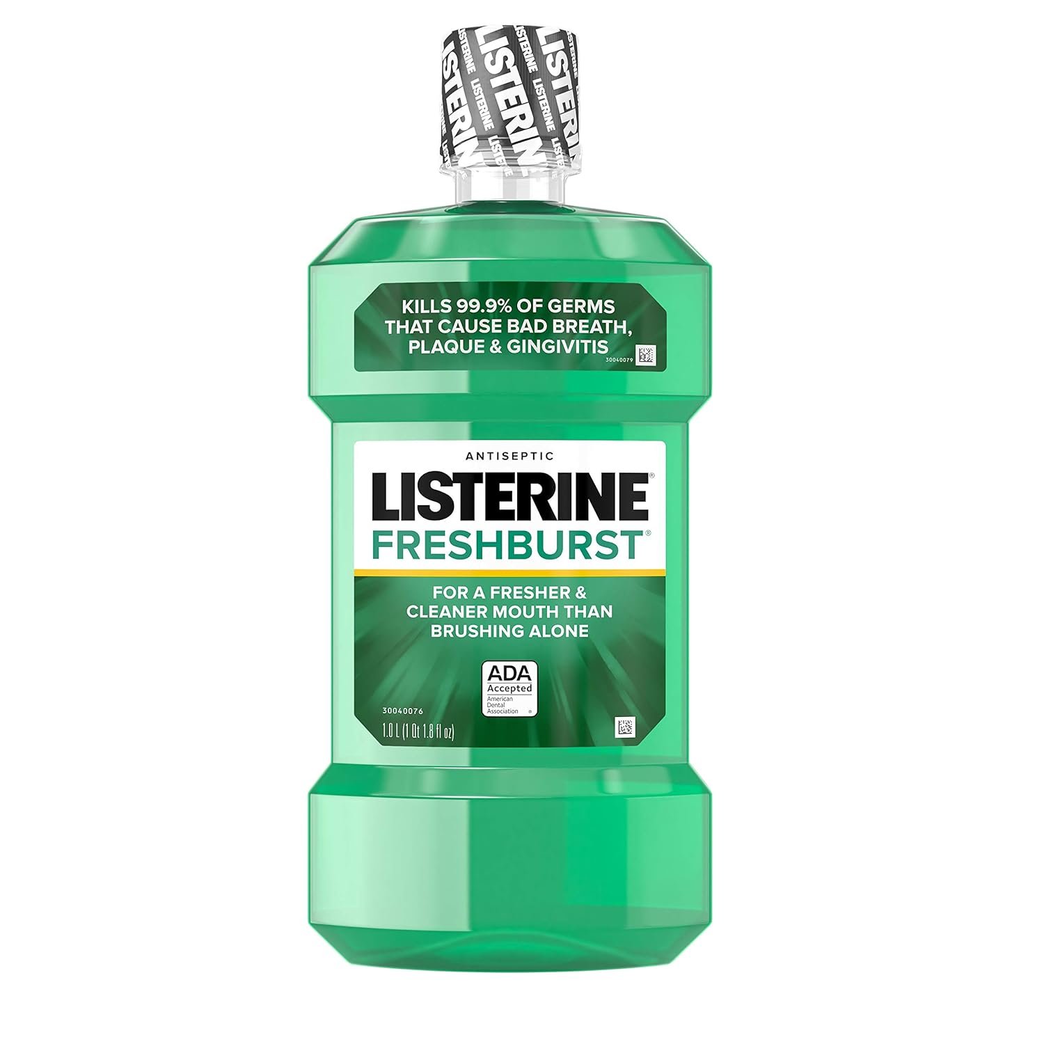 Listerine Freshburst Antiseptic Mouthwash with Germ-Killing Oral Care Formula to Fight Bad Breath, Plaque and Gingivitis, 1 L