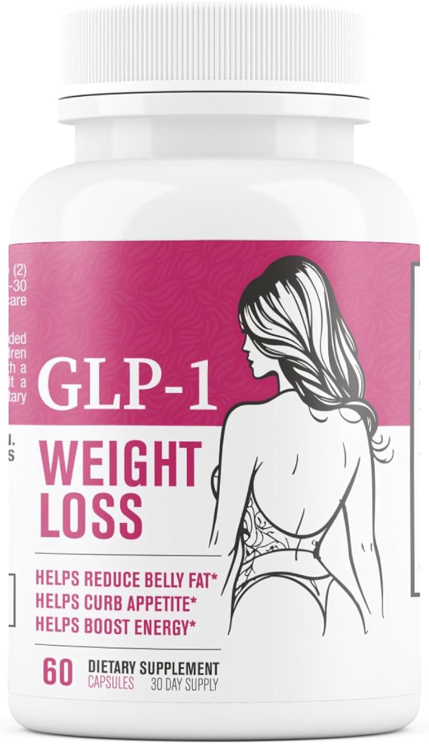 GLP-1 Weight Loss – Weight Loss Pills, Appetite Suppressant & Fat Burner for Women | Supports Healthy Pathways Associated with GLP-1 Activity | 3rd Party Tested Supplement – 60 Capsules for Adults