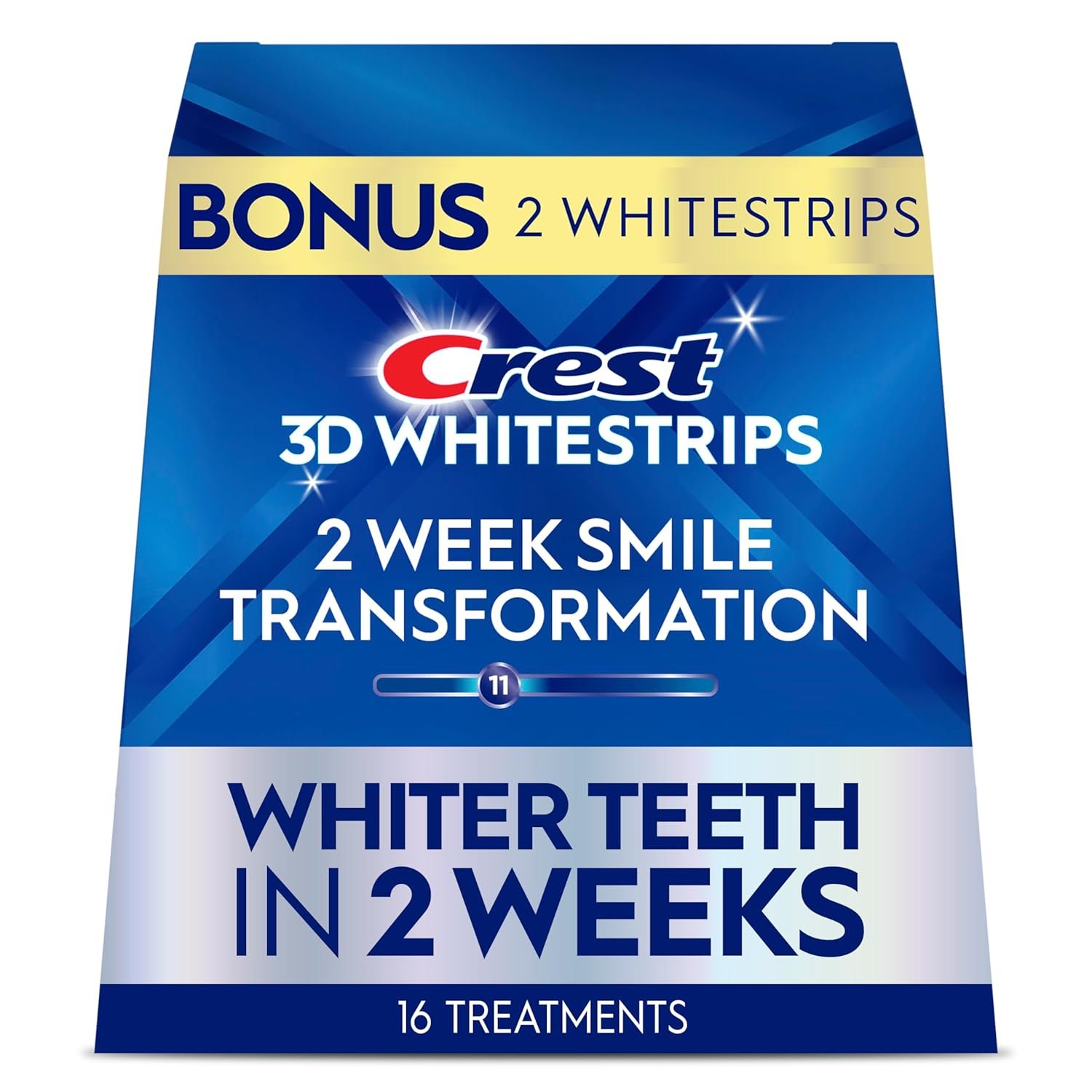 Crest 3D Whitestrips Glamorous White, 3D White, Teeth Whitening Strip Kit, 32 Strips (16 Count Pack) – Crest Teeth Whitening Strips, Teeth Whitening Kit – Packaging May Vary