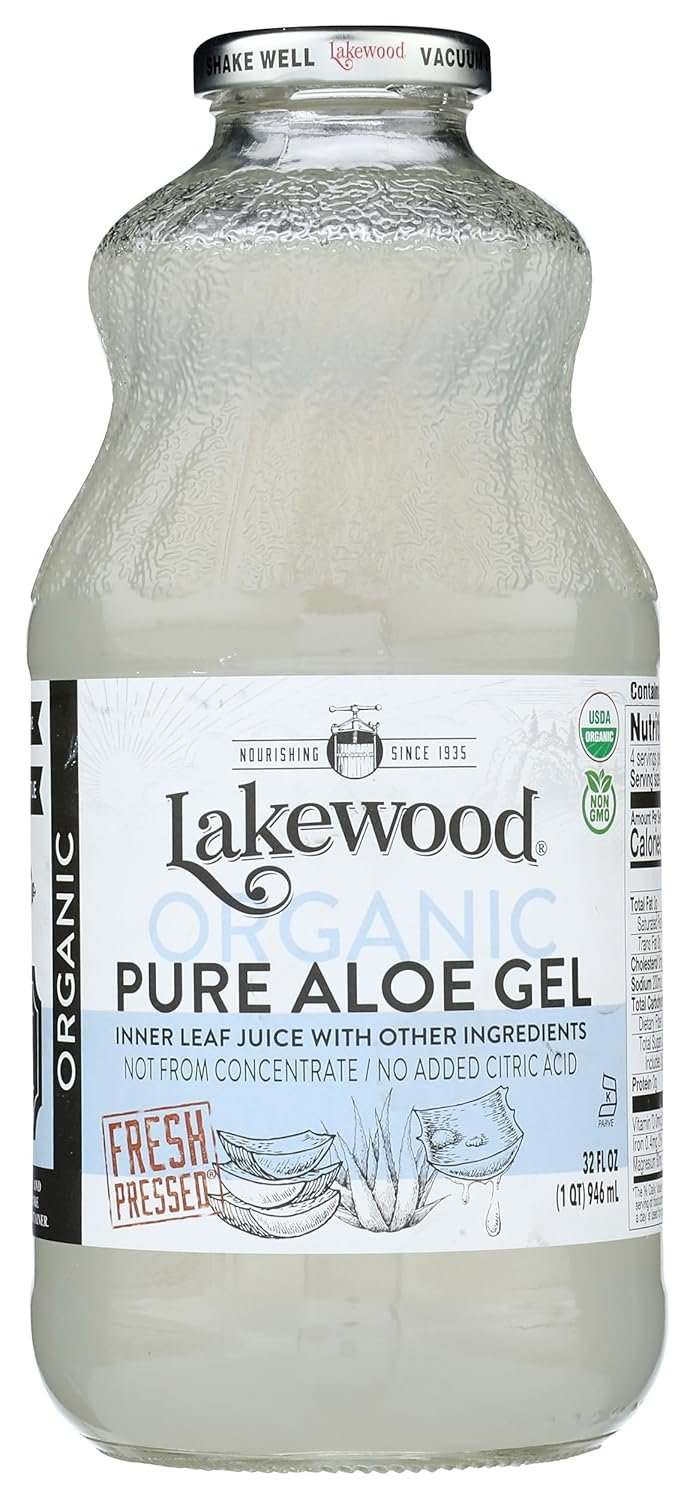 Lakewood, Organic Aloe Vera Gel Juice, 32 Oz