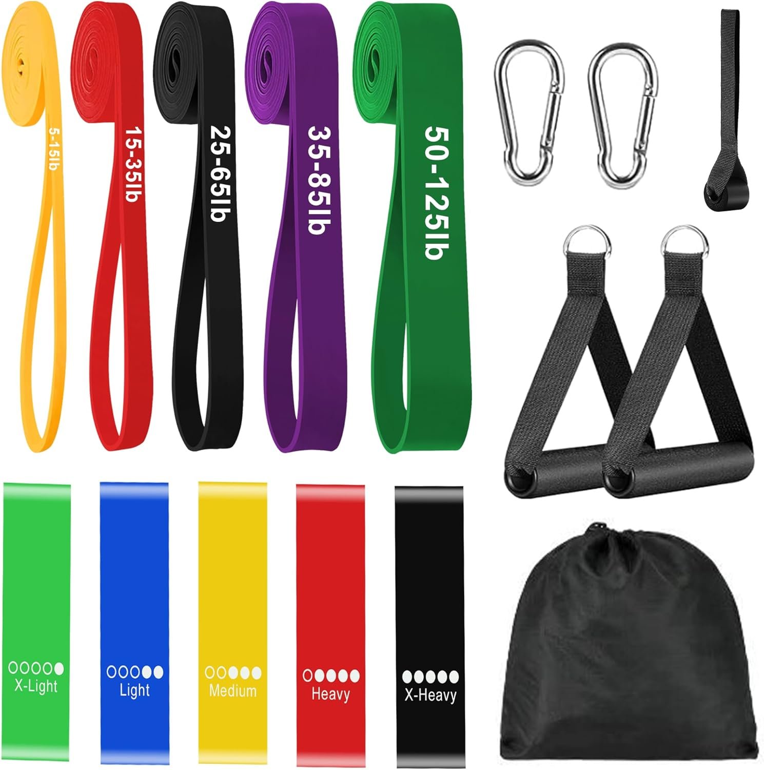 Resistance Bands for Working Out, Workout Bands, Training Bands Set, Pull Up Exercise Bands for Home Workouts, Full Body Training, Physical Therapy.