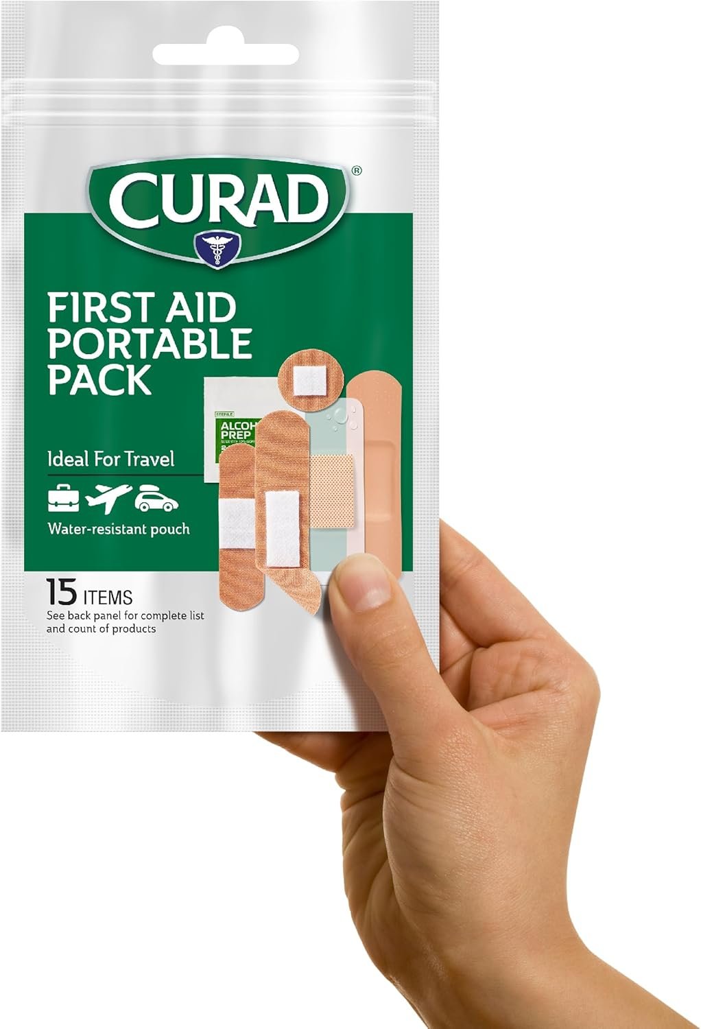 CURAD First Aid Portable Pack |15 – Count On-the-Go Essentials |12 Packs