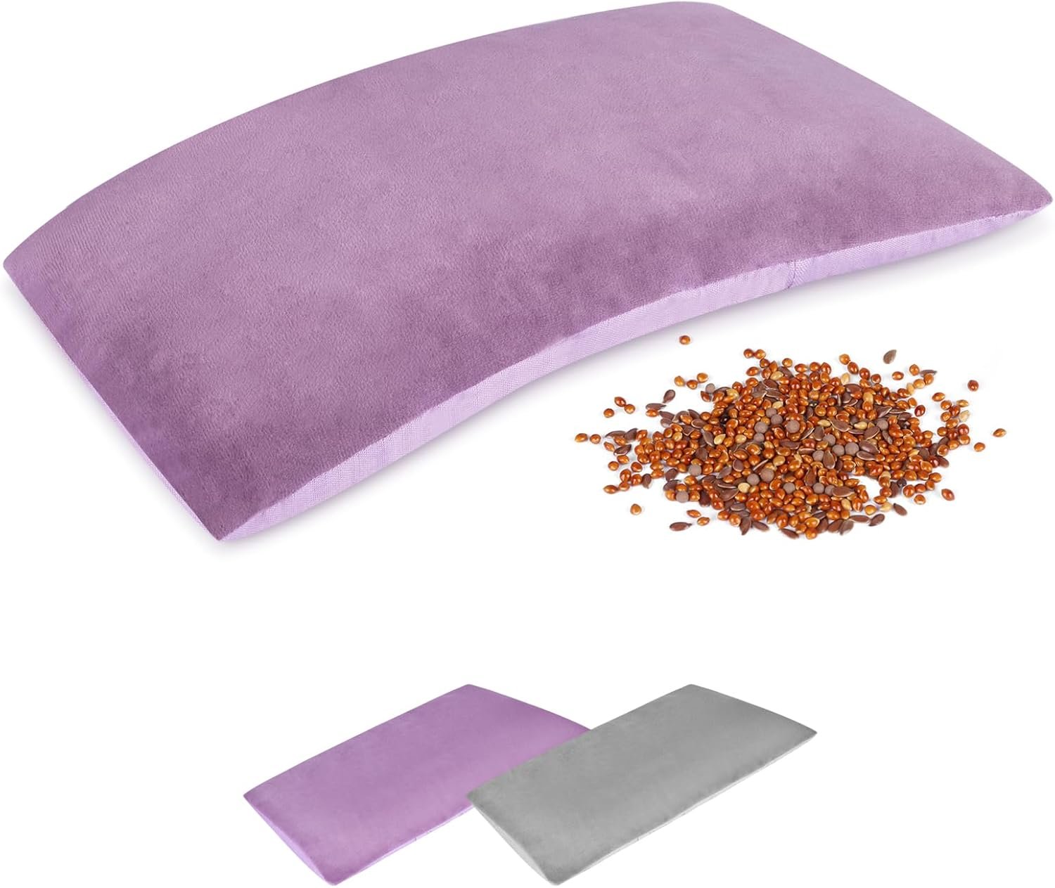 SuzziPad Heating Pad Microwavable for Reduce Discomfort with Washable Cover, 7 x12 Reusable Heat Pads for Shoulder, Belly, Elbow, Knee, Moist Heated Pack, Sore Muscle, Soothing Fatigue, Purple