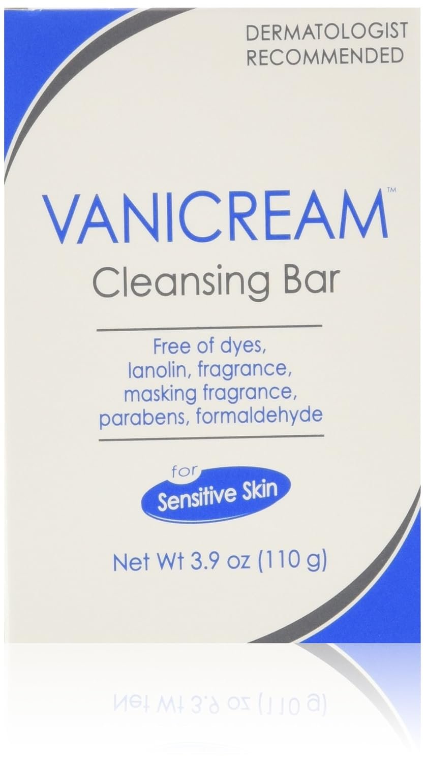 Vanicream Cleansing Bar 3.9 oz For Sensitive Skin, Pack of 4