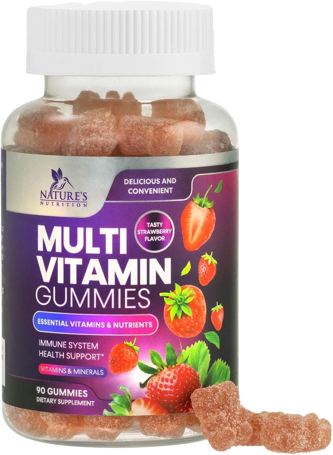 Multivitamin Gummies for Adults – Daily Adult Multivitamins Gummy with Vitamins A, C, D, B12 for Women & Men, Immune Support Gummy Multivitamins Supplement, Adult Multi VIT Vitamin – 90 Gummies