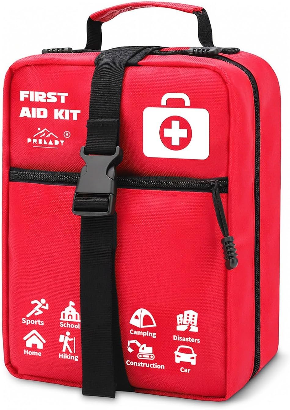 556 Piece Premium Large First Aid Kit, Survival Medical First Aid Bag – Labelled Compartments, Workplace Essential, Home & Sports, Molle Tactical Rip-Away Design, First Responders’ Choice for Trauma