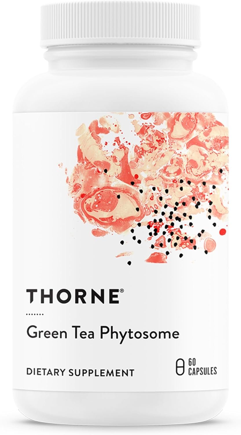 THORNE – Green Tea Phytosome – Antioxidant, Liver Protective, and Metabolic Benefits* of Green Tea Without The Caffeine – 60 Capsules