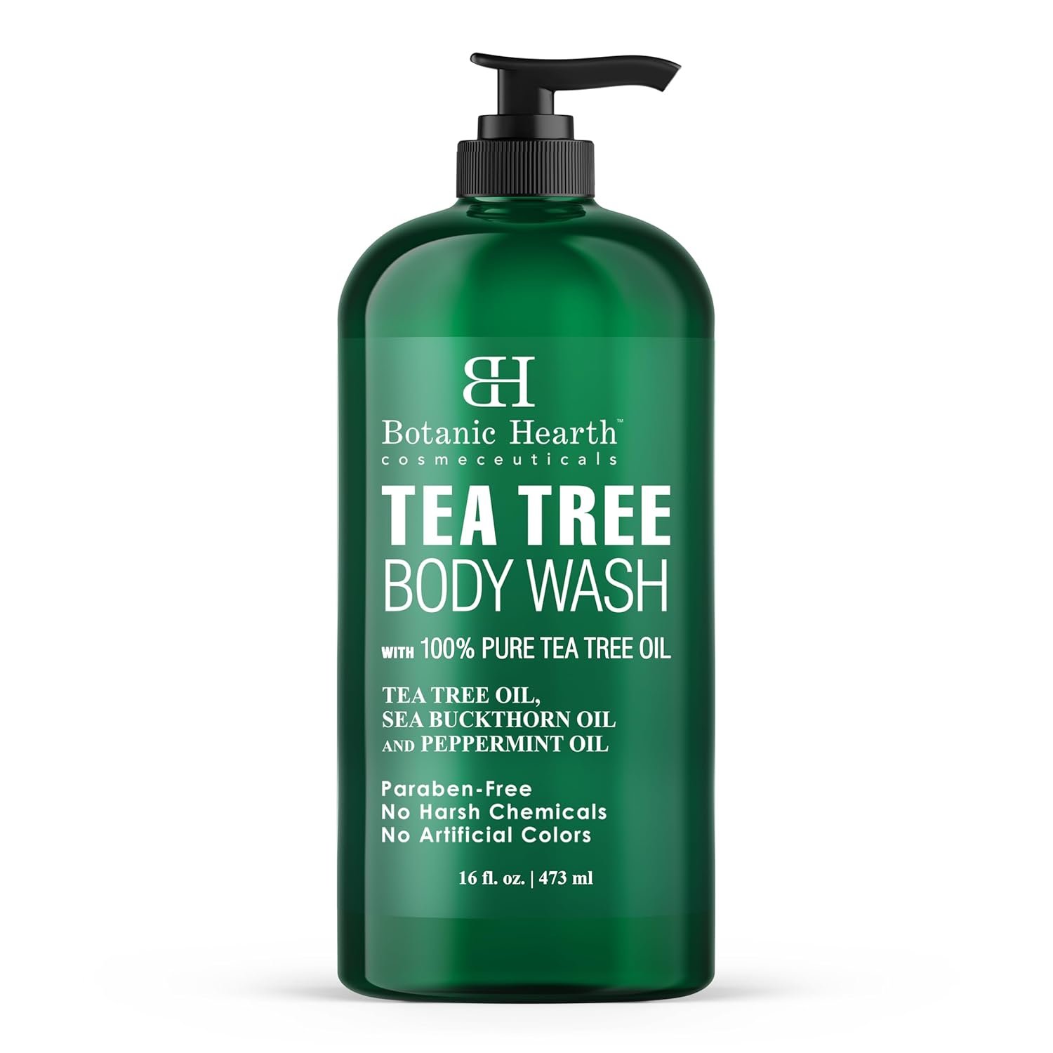 Botanic Hearth Tea Tree Body Wash -16 fl oz- All-Natural Antifungal & Odor-Control Shower Gel for Acne, Athlete’s Foot, Ringworm, Jock Itch & Healthy Skin,Sulfate & Paraben Free, for Men and Women