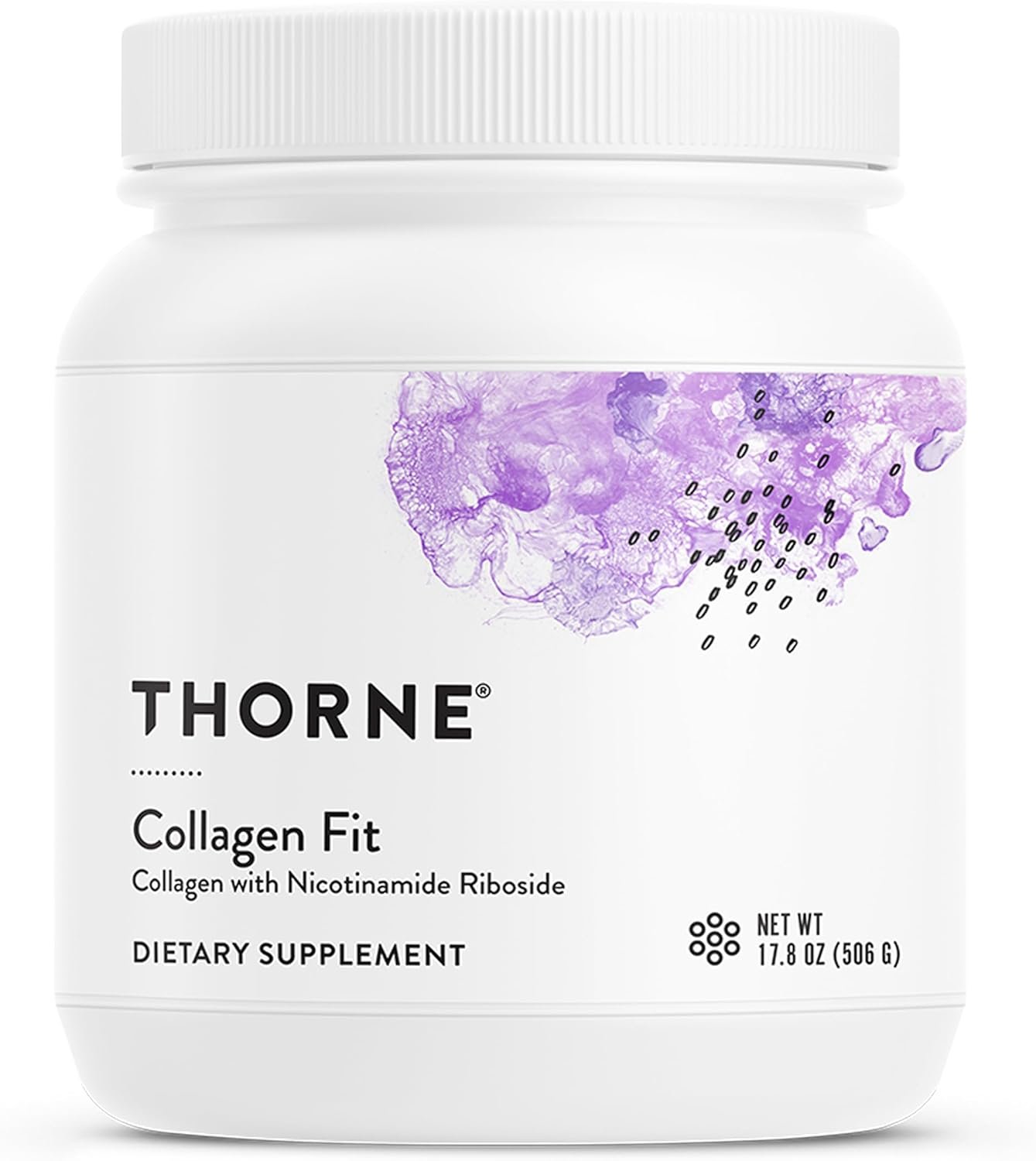 THORNE – Collagen Fit – Unflavored Collagen Peptides Powder with Nicotinamide Riboside – 15g of Collagen Peptides and 14g Protein per Serving – NSF Certified for Sport – 17.8 Oz – 30 Servings