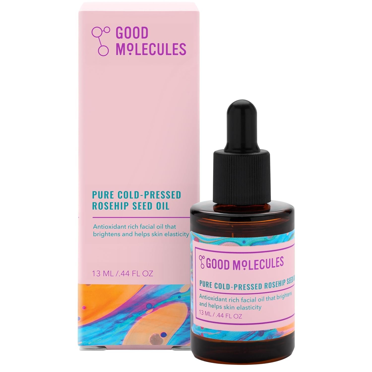 Good Molecules Pure Cold-Pressed Rosehip Seed Oil – 100% Natural Rose Hip Oil Light Weight Face Moisturizer for Anti-Aging, and Plumping – Hydrating Facial Skin Care