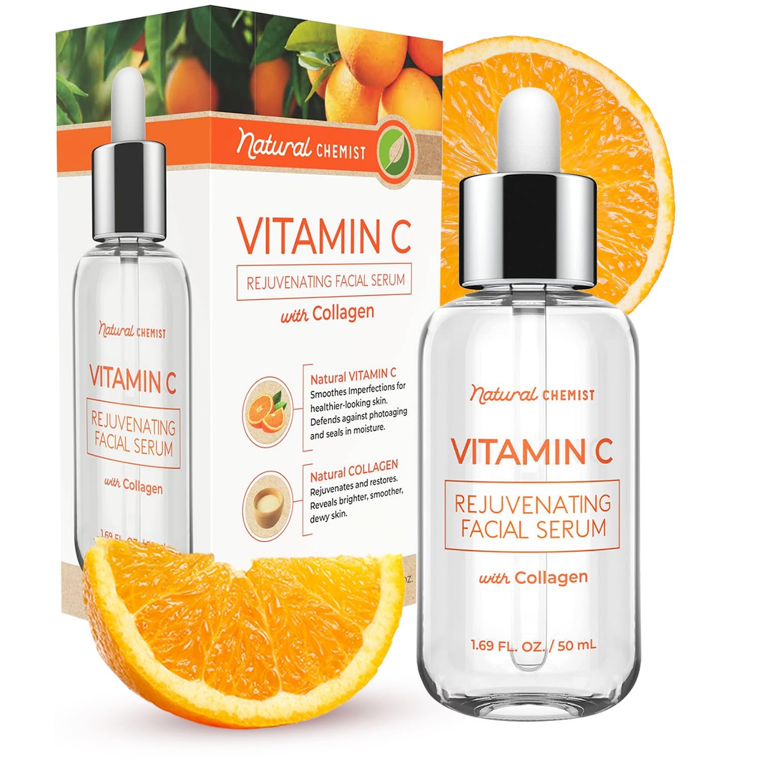 Vitamin C Serum With Collagen – Dermatologist Tested, Skin Brightening, Anti-Aging, Acne Treatment, Fades Dark Spots, Cruelty Free Korean Skin Care For All Skin Types – 1.69 oz