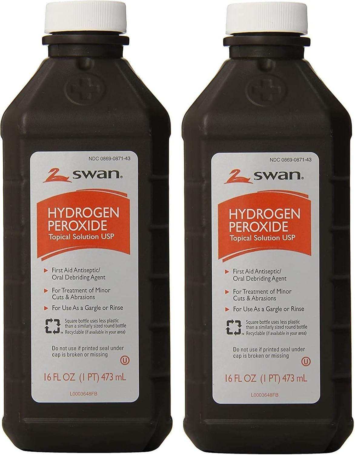 Hydrogen Peroxide Antiseptic Solution 16 Oz – Pack of 2