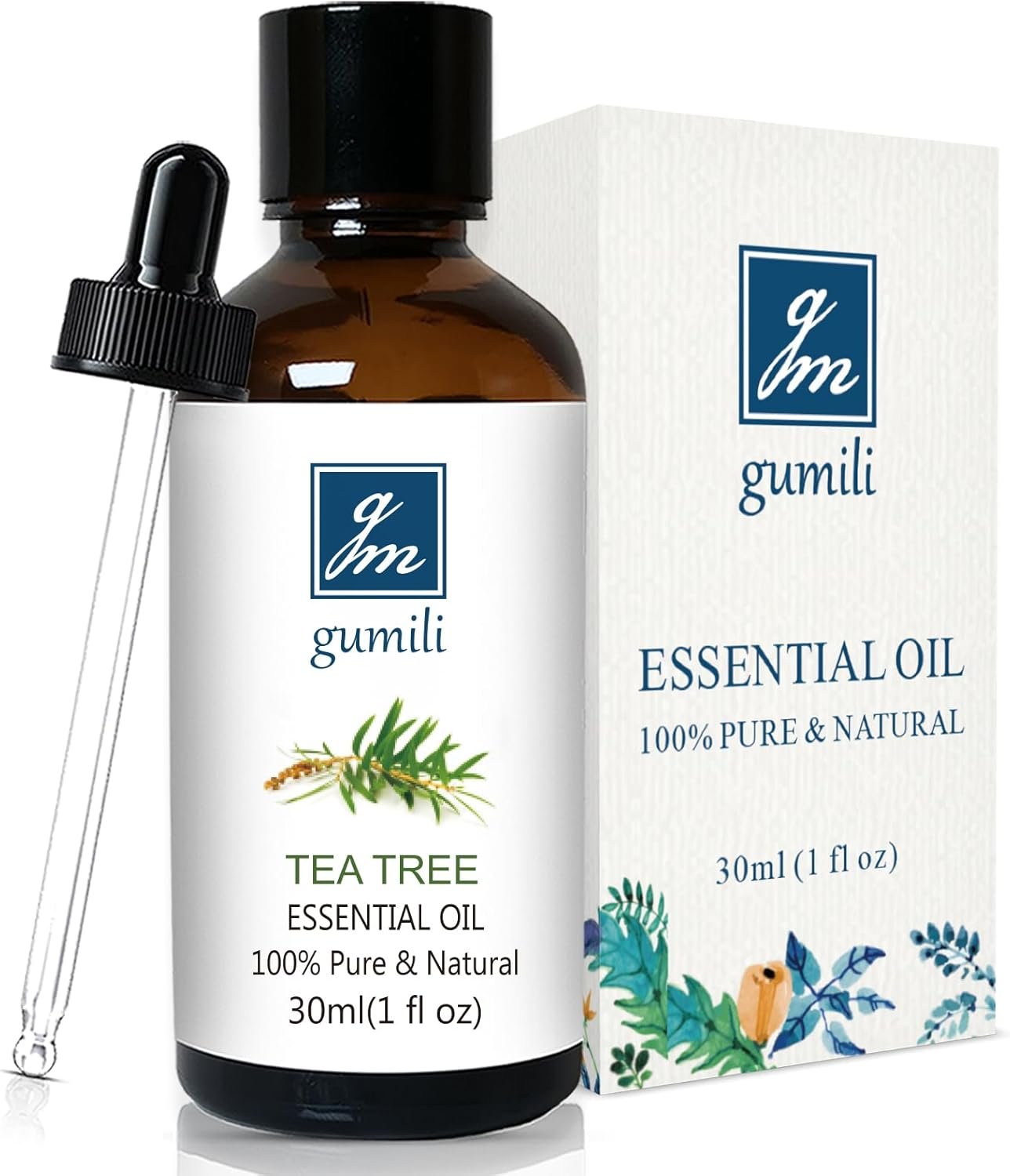 Tea Tree Oil for Skin, Hair, Nails, Face Body Wash, Foot Soak, Spray, 100% Pure Tea Tree Essential Oil – 30ml