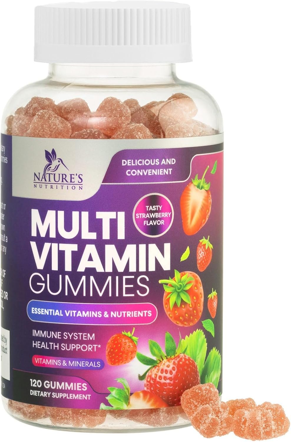 Multivitamin Gummies for Adults – Daily Adult Multivitamins Gummy with Vitamins A, C, D, B12 for Women & Men, Immune Support Gummy Multivitamins Supplement, Adult Multi VIT Vitamin – 120 Gummies
