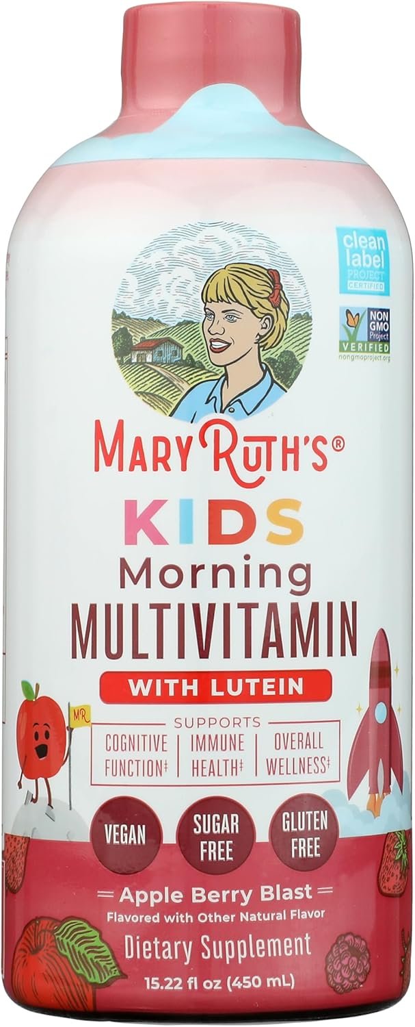 MaryRuth’s Kids Liquid Morning Multivitamin | Kids Multivitamin | Immune Support | Vitamin C & D | Kids Vitamins | Kids Vitamins multivitamin | Vegan | 30-180 Servings | 15.22 fl oz