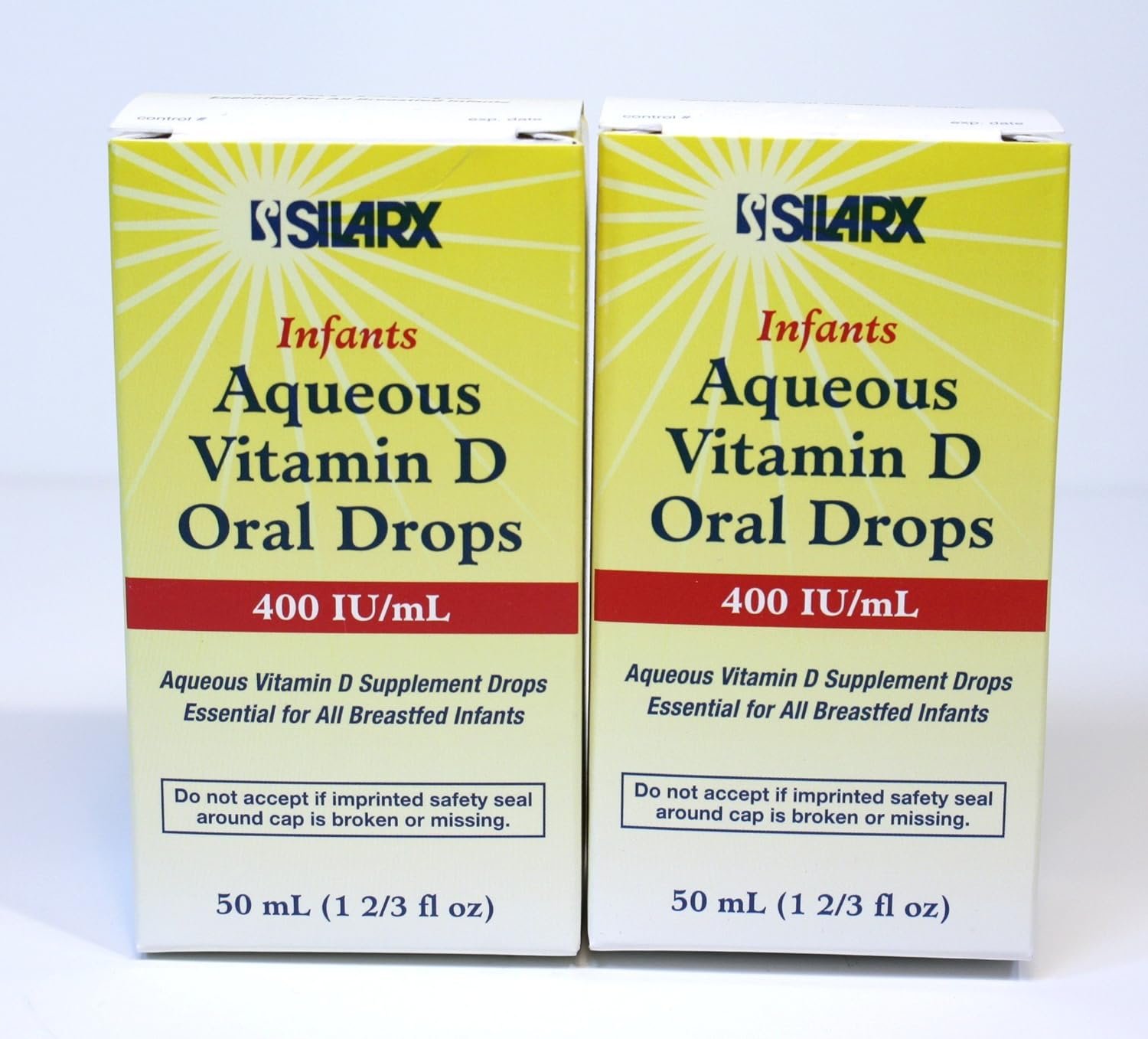 Infants Aqueous Vitamin D Oral Drops 400IU/ml 2-Pak (2 x 50ml)