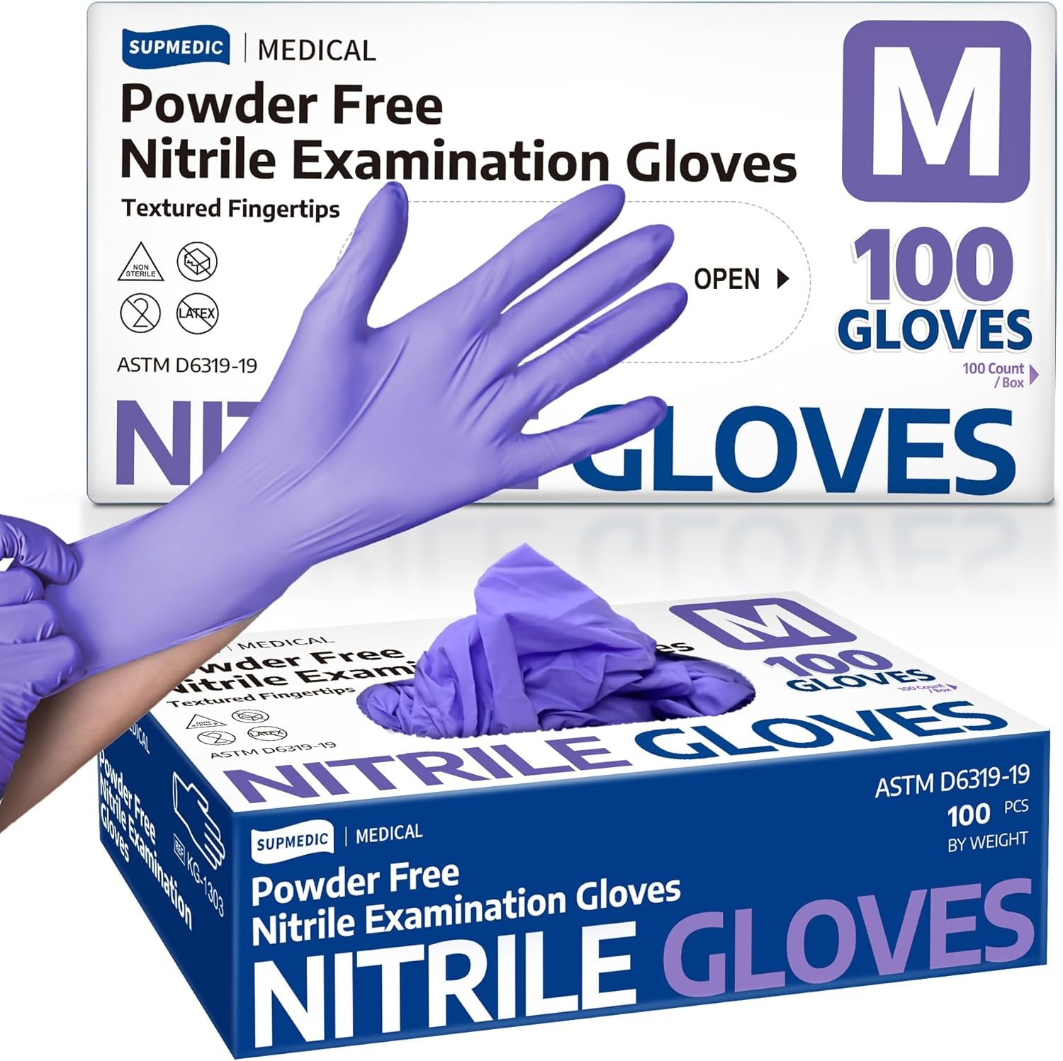 Medical Soft Max™ Nitrile Disposable Gloves, 100 ct Latex-Free Powder-Free Chemo Rated Food Safe Cleaning Exam Glove