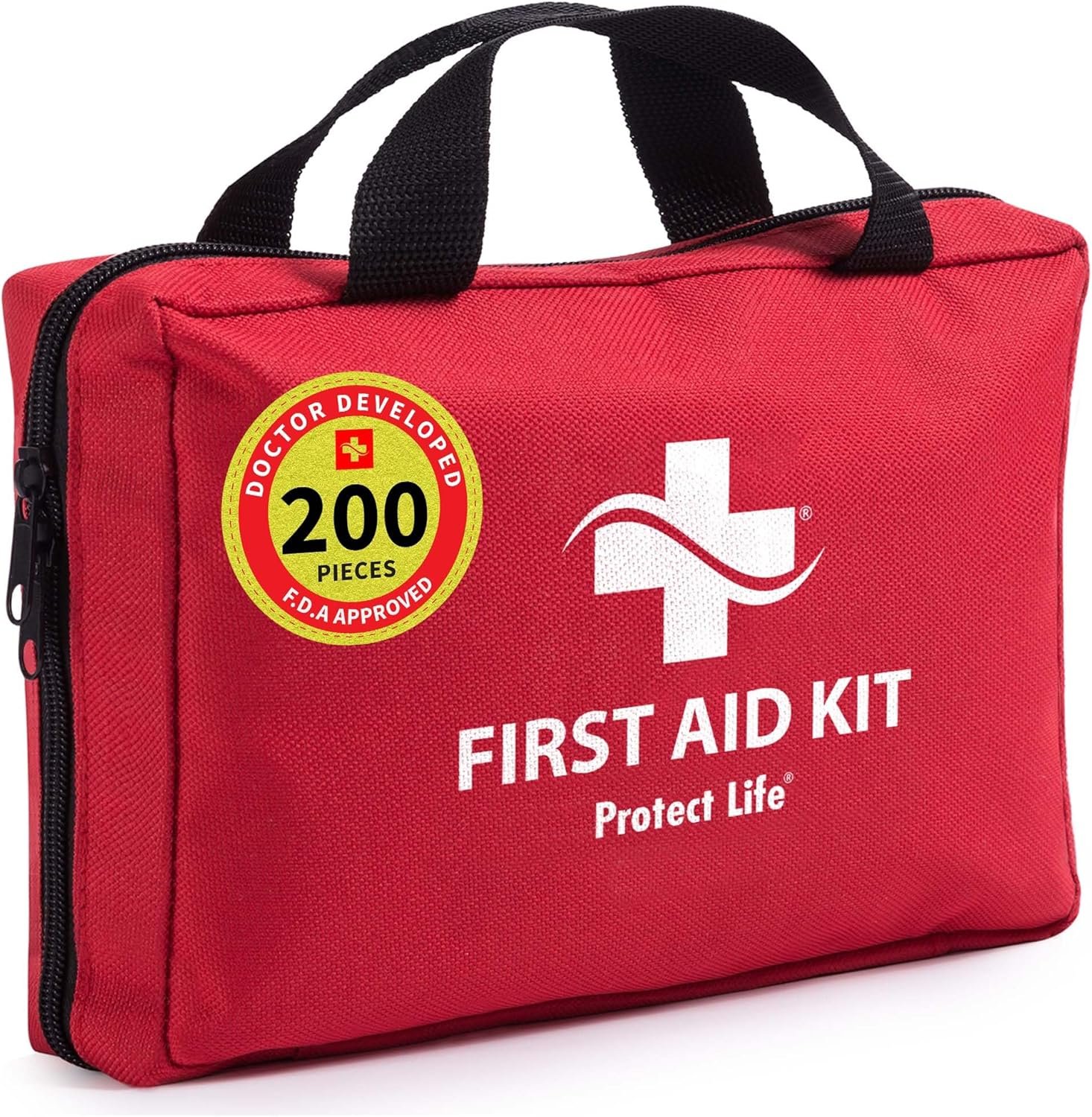 Protect Life Business First Aid Kit, Emergency First Aid Kit for Office Setting, Medical Kit Supplies, First Aid Kits for Businesses, School & Commercial Use – 200 Pieces
