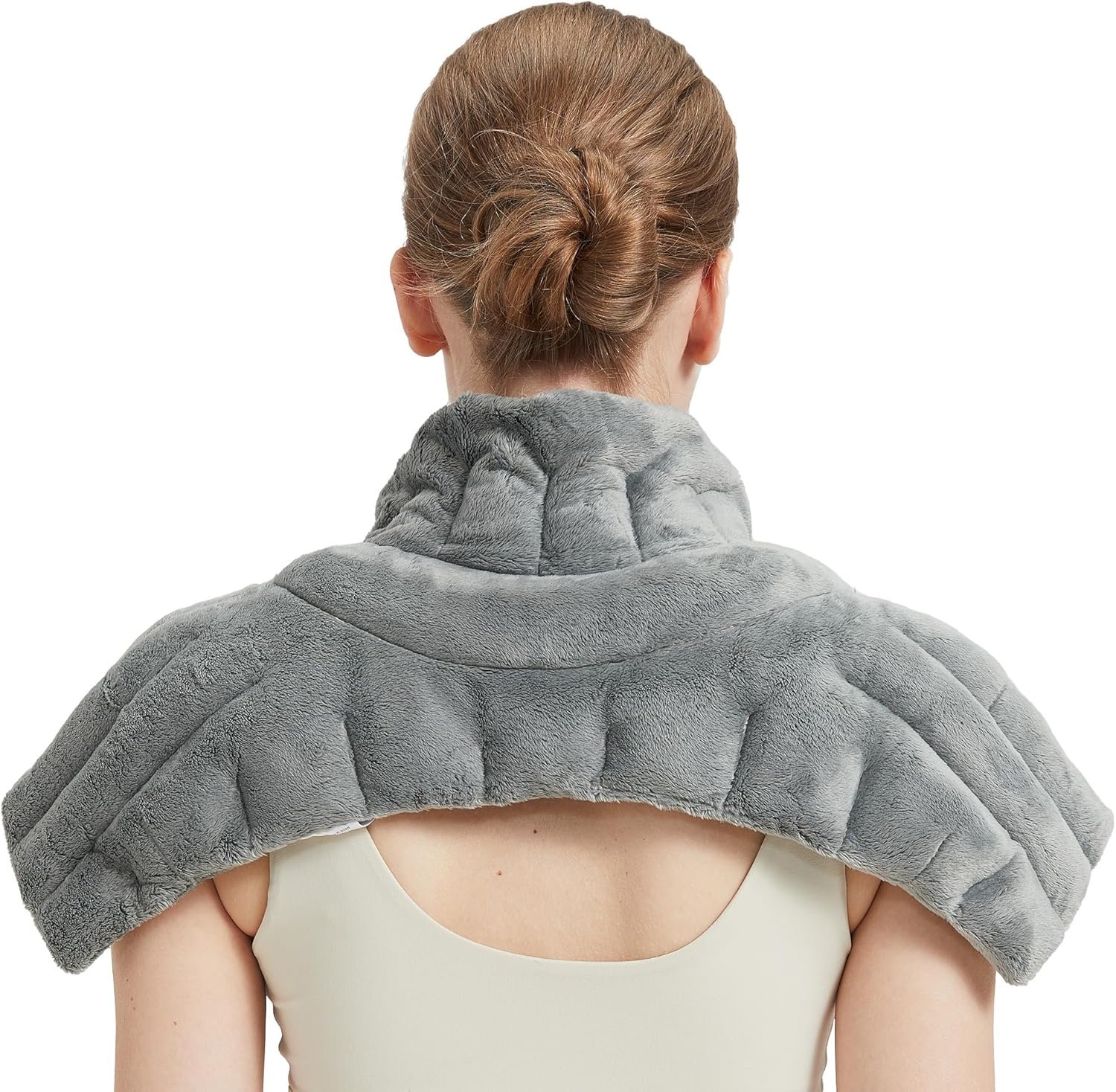 Microwavable Heating Pads, Microwave Heating Pad for Neck and Shoulders, Heated Neck Wrap, Wearable Neck Warmer Microwavable, Hands-Free Weighted Shoulder Wrap for Relax and Soothing