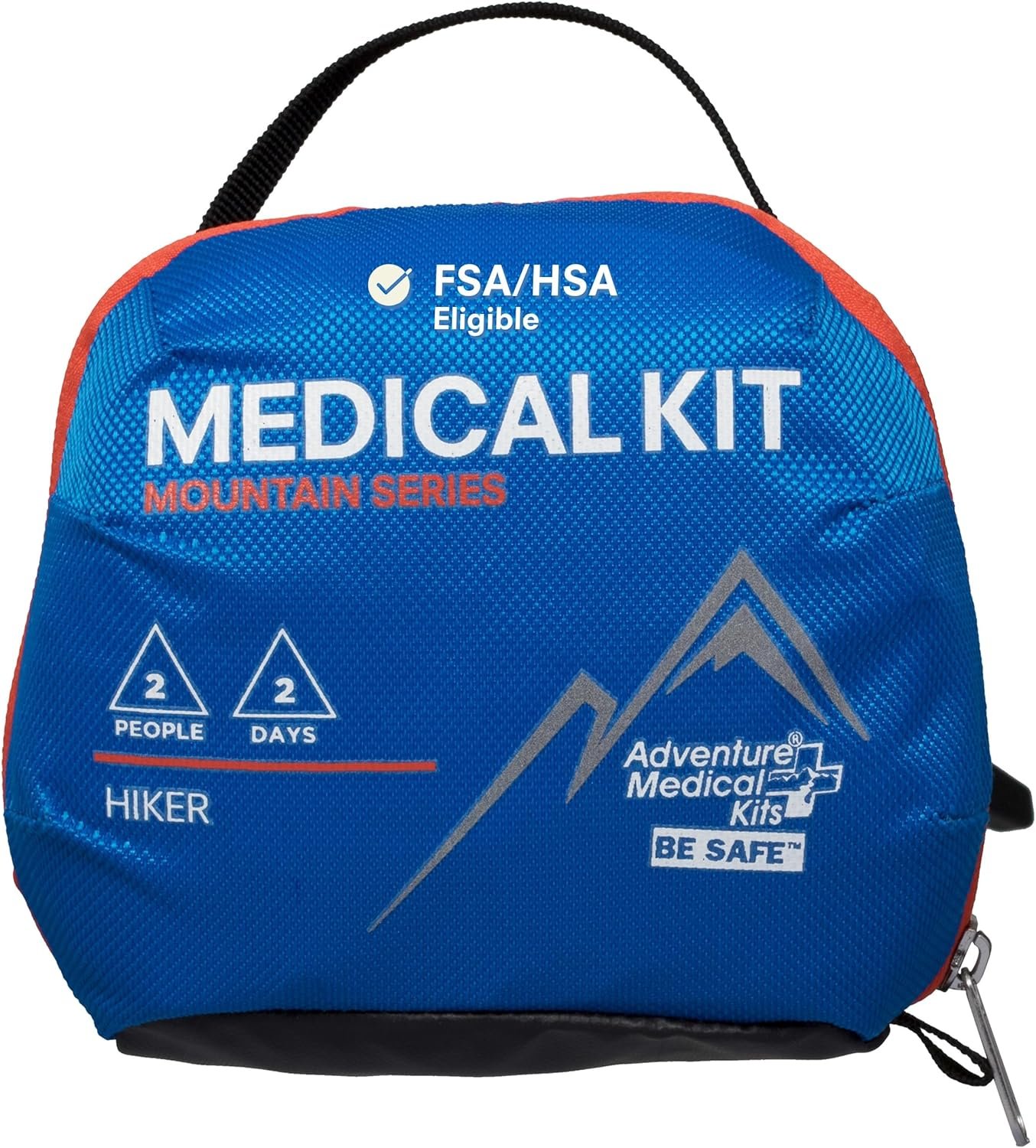 Adventure Medical Kits Mountain Series Medical Kit – Hiker – Emergency Medical First Aid Kit – For 2 People for 2 Days – Comes with a Trauma Pad, Medicine, Guide Book & More